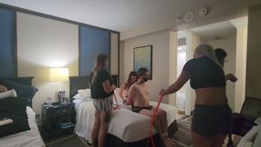 Session Client Tied & Spanked  by 4 Girls (Video)