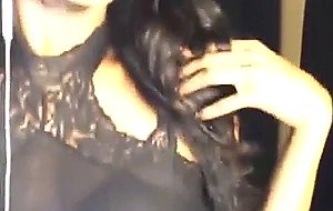 Ebony tranny with huge cock