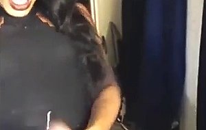 Ebony tranny with huge cock