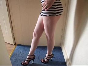 Leggy Young Wife in mini dress and heels