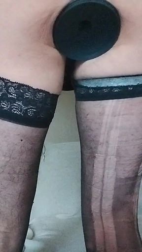 Thrilling moment from "Sissy fucks dildo in cute panties &amp; heels"