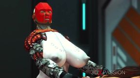 Young Big Tits Brunette Has Rough Anal Sex With Sex Shemale Robot With Car Toon