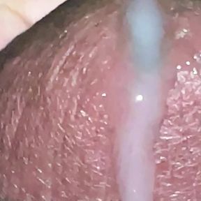 Super close dick cum shot slow motion