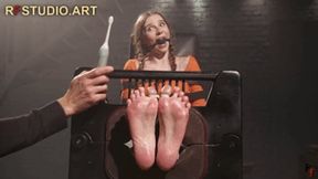 Meloxy - Intensive Feet Tickling in Stocks with Various Tools (FULL HD MP4)