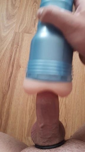 Fleshlight fun with a lot of cum