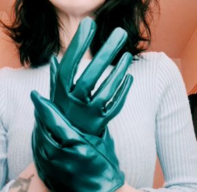 Trying on my new gloves