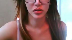 Adorable American teen chick shows her tight smooth peach on webcam
