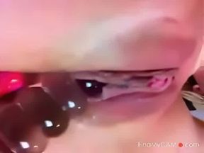 Webcam Girl's Solo Two-Hole Pleasure