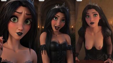 from Tangled went Goth and Plays with her Perfect Breasts - Animation