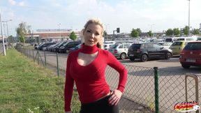 German Scout - Big Boobs Blonde MILF Barbi Sins Pick up for Risky Lost Place Fuck