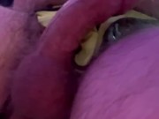 Hairy Bear Cums Quick When Knotted