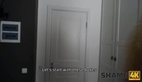 Experienced woman seduces new neighbor for sex after a relaxing massage.