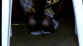 Ms Neecy - Under The Chair Nylons and Slipper Play (Part 2)