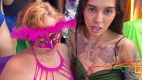 lesbian sex at the carnival party! watch these nasty sluts getting wild!