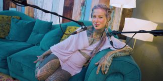 I talk about B - Bordem - ASMR podcast SFW talking goth skinny girl dreadlocks tattoo model inked girl