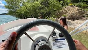 a handsome black guy destroys my pussy on the boat with his big cock !!!