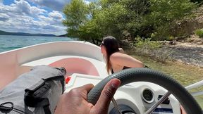 a handsome black guy destroys my pussy on the boat with his big cock !!!
