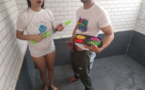 Holi Special Holi with the Bestfriend Saara and Fucks Her in a Nice Way