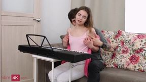 Ardent anal sex culminates with a nice cumshot on her attractive face