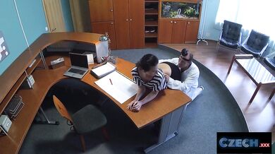 CZECH XXX - Doctor Fucks Patient Hard on Desk to Cure Back Problems