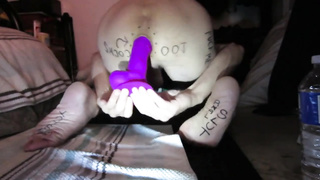 DEEP INSIDE ME WITH MY HUGE PURPLE DILDO