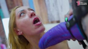 Big Strapon Inked Beautys Friends Ass Wrecking