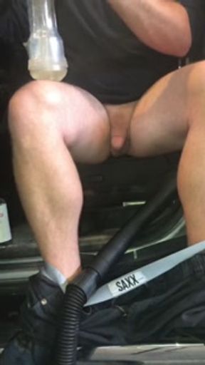 Best Cock Sucking Machine Ever: Clear Fleshlight &amp; Vacuum Cleaner Combo Sucks the Cum Out of my Cock