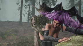 Tree monster fucks witch