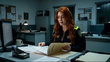 Samanta beautiful redhead policewoman is not sure that the capture of a supposed 4bus@dor is real so she decides to check it herself - porn in Spanish - ai porn