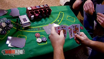 Paying her poker with her ass