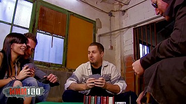 Paying her poker with her ass