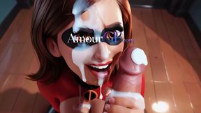 AI cartoon mouths flooded cumshot after cumshot, faces covered and dripping