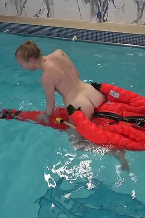 Naked and Horny on My Inflatable Submarine Girl