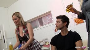 Blonde Dirty MILFs Fucked to Orgasm by Big Cock in a Threesome