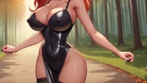 Sexy Big Tits Bouncing and Teasing! Latex Outfits Try on