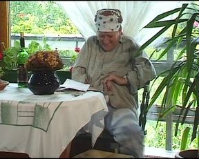 German granny fucked hard in hot gangbang action