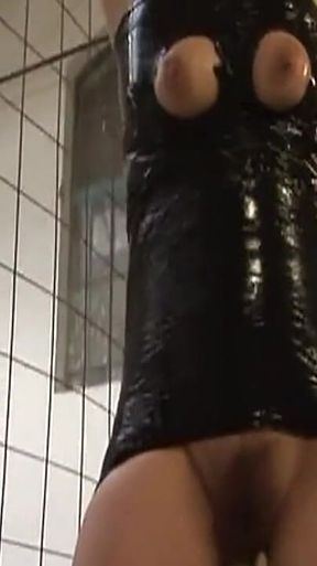 Blindfolded Mature Brunette Bound and Plastic Wrapped