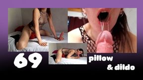 69 position with my pillow and dildo