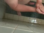 Straight guy wanking in spa showers!