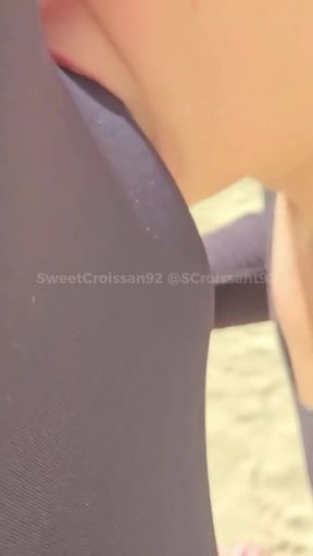 French Wife HUNTING for a Stranger on the Beach (I Sucked a Kitesurfer) - Catrine Croissant   Clip 1