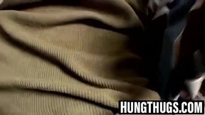 Blinx shows hot ass while stroking cock to cum