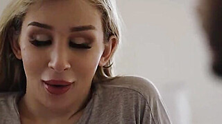 TS Angelina sucks Stepbros big boner