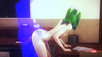 Yaoi Femboy Green hair anal - Japanese Asian Manga Gay Porn