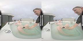 Behind The Scenes Filming Pretty Lika Rooftop Jacuzzi Dildo Masturbating