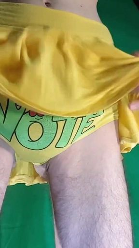 My Panties for Contests Under My Yellow Miniskirt