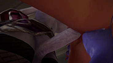 Redhead Elf has BSDM Threesome sex in a dungeon - Warcraft Parody