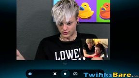 Two twinks Dakota and Dennise fuck bareback for live show