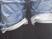 I tried to hold back my pee, but in the end it didn't work...