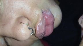 POV EXTREME CREAMPIE, THE CUCKOLD SPURTS ALL HIS BONER ON THIS BITCH