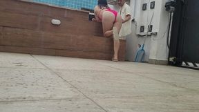 Married wife cheats on her husband with a giant-dicked pool man